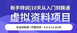 虚拟资料项目新手特训，10天从入门到精通，保姆级实操教学-最全资源库