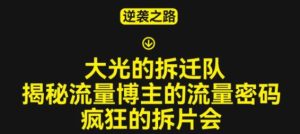 大光的拆迁队(30个片),揭秘博主的流量密码,疯狂的拆片会-最全资源库
