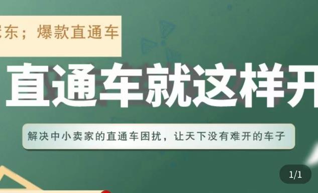 冠东·淘系直通车保姆级教程，全面讲解直通车就那么简单-最全资源库