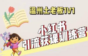 小红书1对1引流获客训练营:账号、内容、引流、成交(价值3999元)-最全资源库