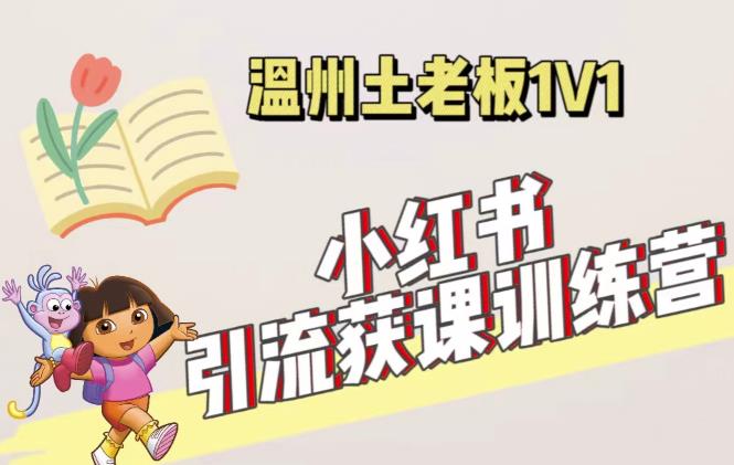 小红书1对1引流获客训练营：账号、内容、引流、成交（价值3999元）-最全资源库