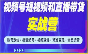 2023最新微信视频号引流和变现全套运营实战课程,小白也能玩转视频号短视频和直播运营-最全资源库
