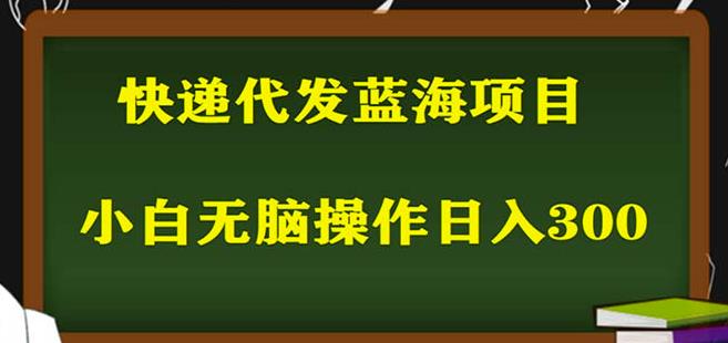 2023最新蓝海快递代发项目，小白零成本照抄也能日入300+-最全资源库