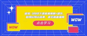 哈哥·3月线下实操课高清视频+课件,如何玩转小而美,高毛利直播间-最全资源库