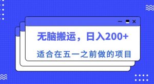 适合在五一之前做的项目，无脑搬运，日入200+【揭秘】-最全资源库