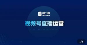那个腾·视频号直播运营，​视频号直播推流逻辑/流量渠道解析/直播起号攻略/直播实操技巧-最全资源库