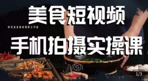 烁石·美食视频手机拍摄实操课，​美食摄影理论、手机拍摄相关设置、剪辑调色、布光原理等内容-最全资源库