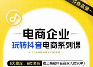 玺承·电商企业玩转抖音电商系列课，6大维度，6位老师，线上揭秘抖音商家入局SOP-最全资源库