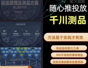 爱做号的老王·随心推+千川投流，投放实操拆解和放量思维，投流原理、千川测品-最全资源库