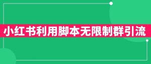 小红书利用脚本无限群引流日引创业粉300+【揭秘】-最全资源库