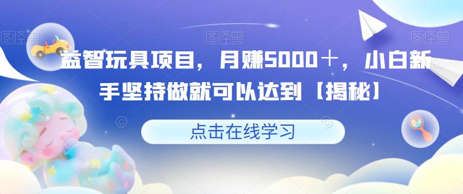 益智玩具项目，月赚5000＋，小白新手坚持做就可以达到【揭秘】-最全资源库