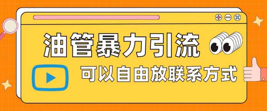 油管暴力引流，可以自由放联系方式【揭秘】-最全资源库