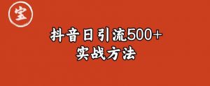 宝哥抖音直播引流私域的6个方法，日引流500+-最全资源库