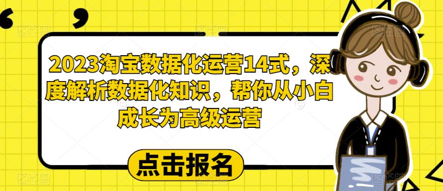 2023淘宝数据化运营14式，深度解析数据化知识，帮你从小白成长为高级运营-最全资源库