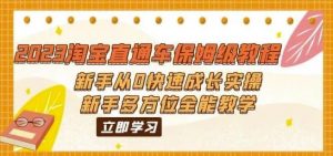 2023淘宝直通车保姆级教程：新手从0快速成长实操，新手多方位全能教学-最全资源库