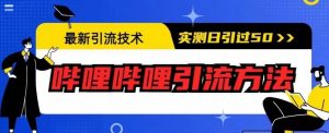 最新引流技术，哔哩哔哩引流方法，实测日引50人【揭秘】-最全资源库