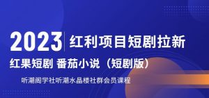 2023红利项目短剧拉新，听潮阁学社月入过万红果短剧番茄小说CPA拉新项目教程【揭秘】-最全资源库