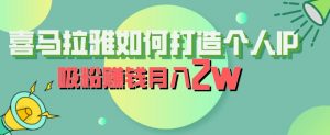 喜马拉雅如何打造个人IP，吸粉赚钱月入2W【揭秘】-最全资源库