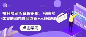 视频号引流变现系统，视频号引流变现的底层逻辑+人性规律-最全资源库