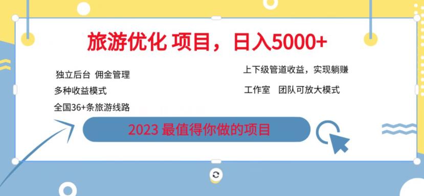 7.22旅游项目最新模式，独立后台+全国35+线路，日入5000+【揭秘】-最全资源库