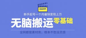 揭秘最新爆火无脑搬运故事桥段撸金项目，零基础可月入上万【全套详细玩法教程】-最全资源库