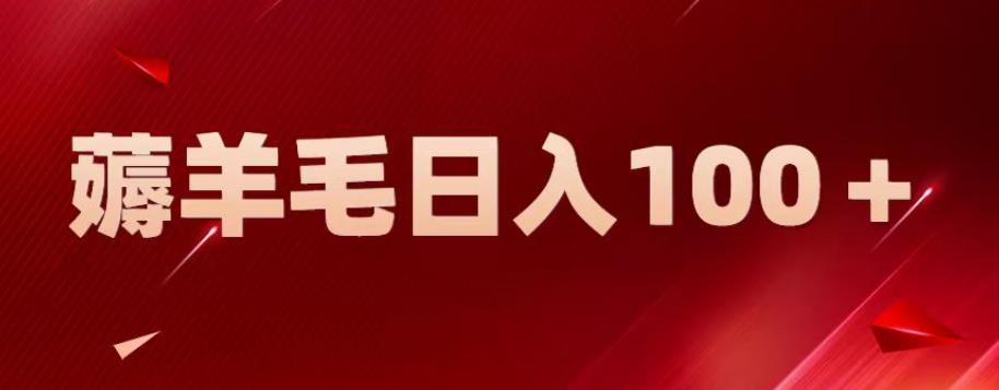 新平台零撸薅羊毛，一天躺赚100＋，无脑复制粘贴【揭秘】-最全资源库