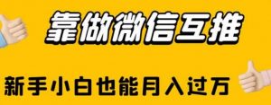 靠做微信互推，新手小白也能月入过万【揭秘】-最全资源库