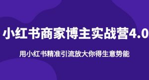 【推荐】小红书商家博主精准引流实战营4.0，用小红书放大你的生意势能-最全资源库