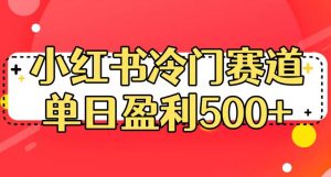 小红书冷门赛道，单日盈利500+【揭秘】-最全资源库