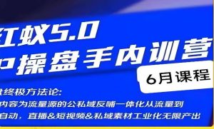 红蚁5.0IP操盘手内训营，IP操盘终极方法论-最全资源库