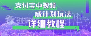 避坑玩法：支付宝中视频分成计划玩法实操详解【揭秘】-最全资源库