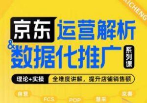 京东运营解析与数据化推广系列课，全维度讲解京东运营逻辑+数据化推广提升店铺销售额-最全资源库