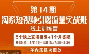 南掌柜·淘系短视频引爆流量实战班，​短视频是一个没有天花板的流量入口-最全资源库