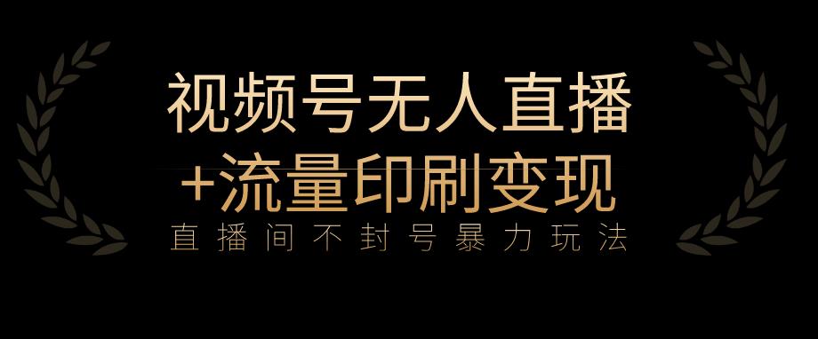 全网首发视频号不封号无人直播暴利玩法+流量印刷机变现，日入1000+【揭秘】-最全资源库