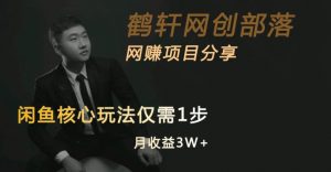 闲鱼核心玩法不卖货也能1年变现20W，玩法简单-最全资源库