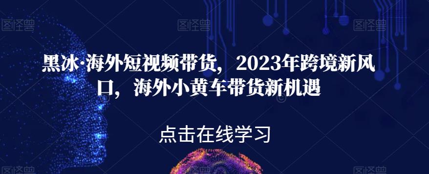黑冰·海外短视频带货，2023年跨境新风口，海外小黄车带货新机遇-最全资源库