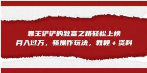 靠王铲铲的致富之路轻松上榜，月入过万，骚操作玩法（教程＋资料）【揭秘】-最全资源库
