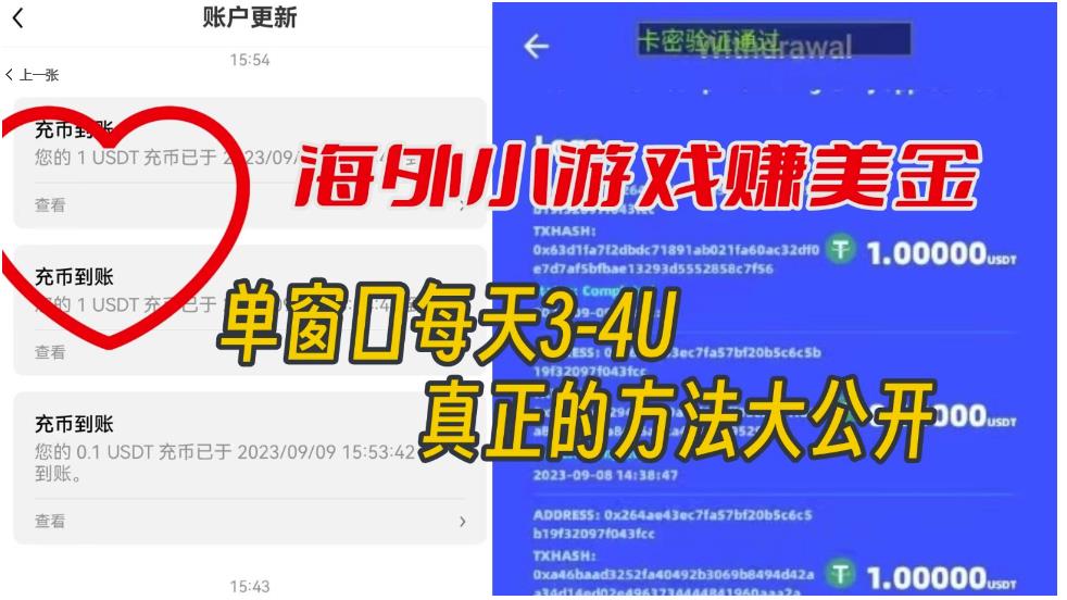 海外小游戏美金项目真正可以达到3-4U单窗口的方法，单台电脑收入300+【揭秘】-最全资源库