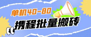外面收费698的携程撸包秒到项目，单机40-80可批量-最全资源库