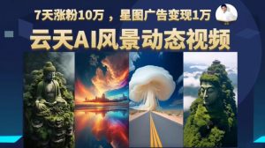 云天AI风景动图视频制作，7天涨粉10万，星图广告变现1万（0927更新）-最全资源库