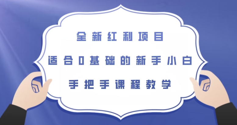 全新红利项目，适合0基础的新手小白，手把手课程教学【揭秘】-最全资源库