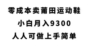 零成本卖莆田运动鞋，小白月入9300，人人可做上手简单【揭秘】-最全资源库