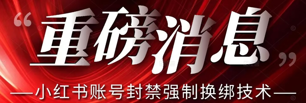 【最新】小红书账号封禁强制换绑技术可日赚300-最全资源库