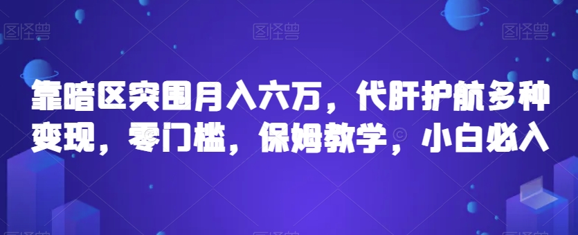 靠暗区突围月入六万，代肝护航多种变现，零门槛，保姆教学，小白必入【揭秘】-最全资源库