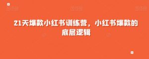 21天爆款小红书训练营，小红书爆款的底层逻辑-最全资源库