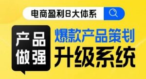电商盈利8大体系 ·产品做强​爆款产品策划系统升级线上课，全盘布局更能实现利润突破-最全资源库