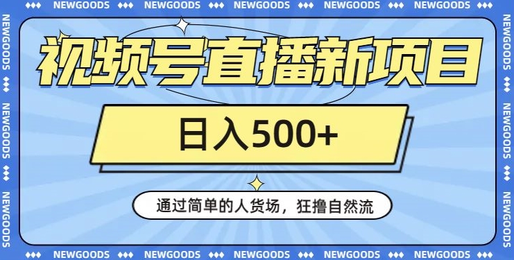 视频号直播新项目,通过简单的人货场,狂撸自然流,日入500+【260G资料】-最全资源库