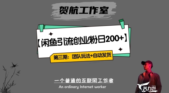 第三期:暴力引流,无脑搬运,闲鱼创业粉引流一天200+,更新全自动发货的团队闭环模式【揭秘】-最全资源库