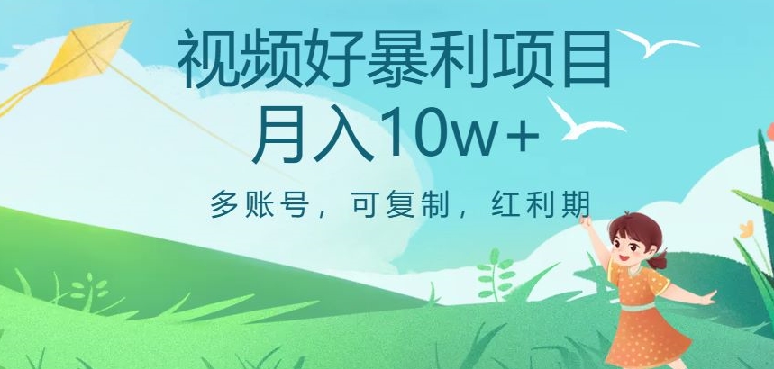 视频号暴利项目,多账号,可复制,红利期,月入10w+【揭秘】-最全资源库