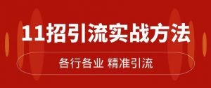 精准引流术：11招引流实战方法，让你私域流量加到爆（11节课完整)-最全资源库